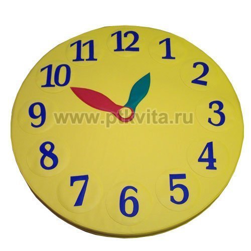 час Мат круглый "Часы" D=100 см. H=10 см. — изображение 1