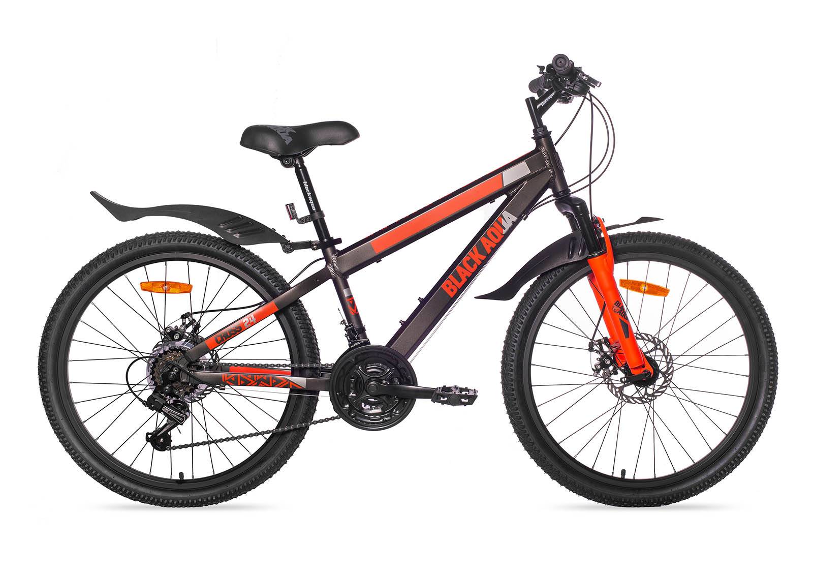 кросс2481д Велосипед Black Aqua Cross 2481 D matt 24" 18 ск (белый) — изображение 1