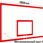 Щит б/б антивандальный игровой 180*105 см.